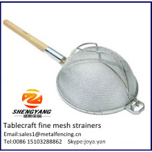 Household and restaurant used solid cooker inserts reinforced mesh pasta sieves tablecraft fine mesh strainers